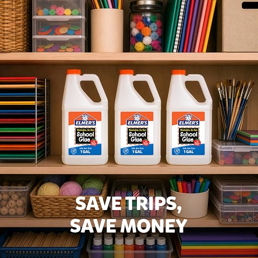 Elmer's White Liquid School Glue, 1 Gallon 2 Count, #1 Teacher Brand - Image 5