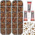11000PCS Tangerine Rhinestones for Bedazzling, Mixed Sizes Flatback Gems 2 by Worthofbest