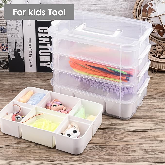 CraftGenes Craft Organizers and Storage, 10QT 4-Layer Durable Sewing Organizer - Image 7