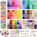 Ilootm Friendship Bracelet Making Kit, 96 Colors Polymer Clay Beads & 24 Colors by Ilootm