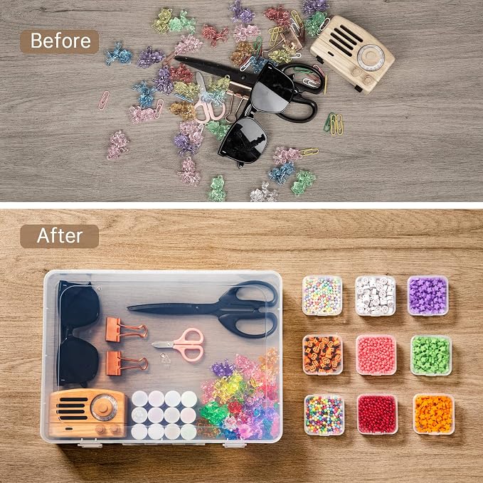 Bead Organizer Box, 60 Pack Small Clear Storage Boxes - Image 7