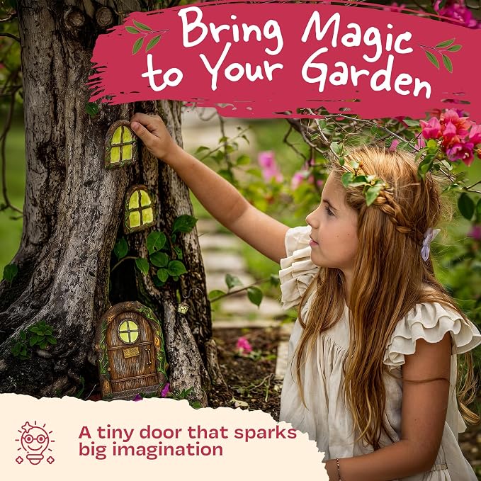 Fairy Doors for Trees, Fairy Door, Fairy Garden, Fairy Garden Accessories - Image 3