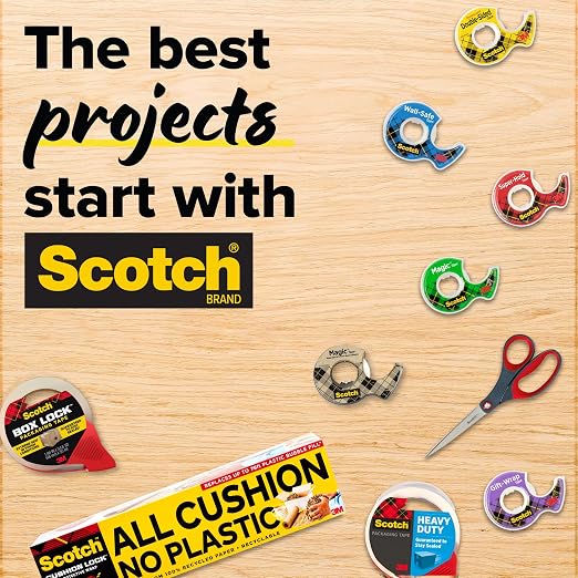 Scotch Double-Sided Tape, 1/2 in x 250 in, 3 Pack - Image 9
