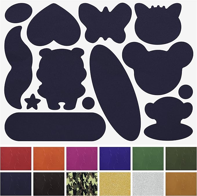 Azobur Nylon Repair Patches Self Adhesive Vinyl Outdoor Camping Gear Repair Kit,Waterproof Fabric Repair Patches for Down Jacket, Tent, Sleeping Bag (15x20cm）