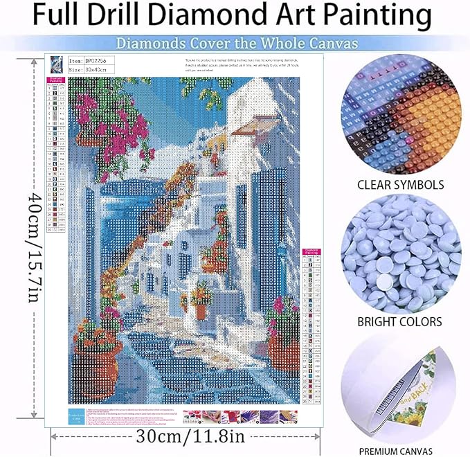 WUDWL Diamond Art Kits for Adults Beginner, Coastal City DIY Modern Diamond - Image 4
