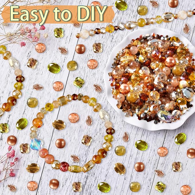 636pcs Glass Beads for Jewelry Making - Image 4