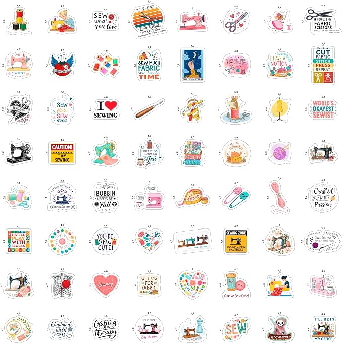100Pcs Sewing Stickers and Decals - Image 4