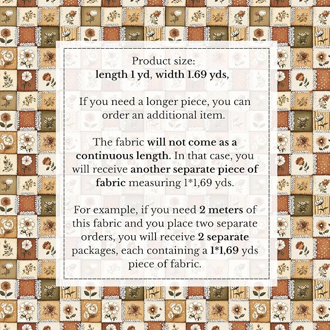 100% Cotton Fabric by the Yard – Turkish Quality Quilting & Sewing Fabric - Image 4