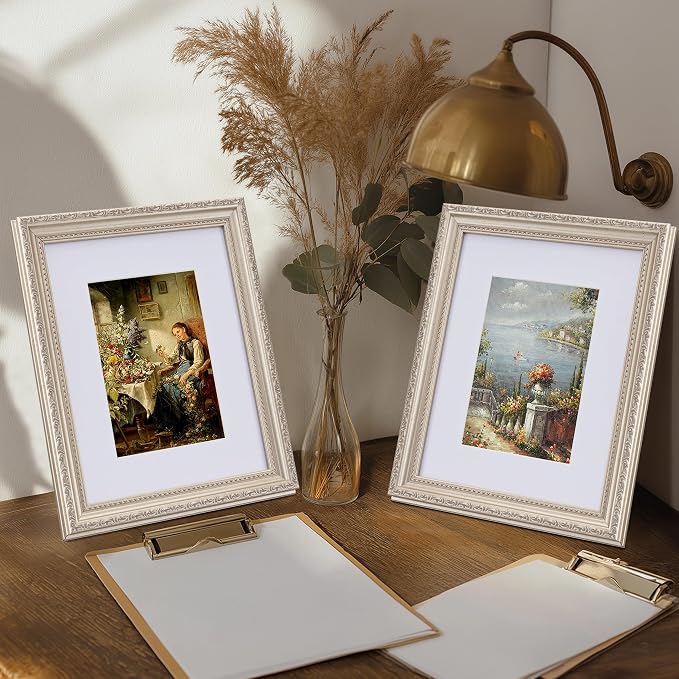 eletecpro 8x10 Vintage Picture Frame, Glass Cover, Horizontal or Vertical - Image 6