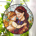 LOVELYPOD Custom Mom Faux Stained Glass Sun Catcher, Personalized Family by LOVELYPOD
