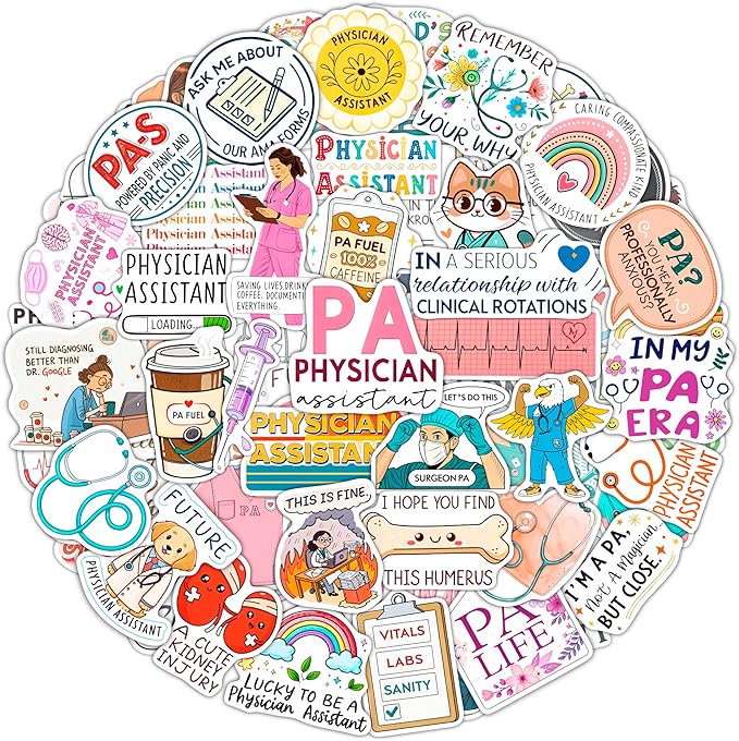 100Pcs Physician Assistant Stickers by BulbaCraft