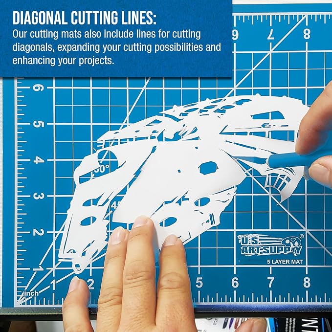 U.S. Art Supply 9" x 12" Self-Healing Cutting Mat 5-Ply - Image 4