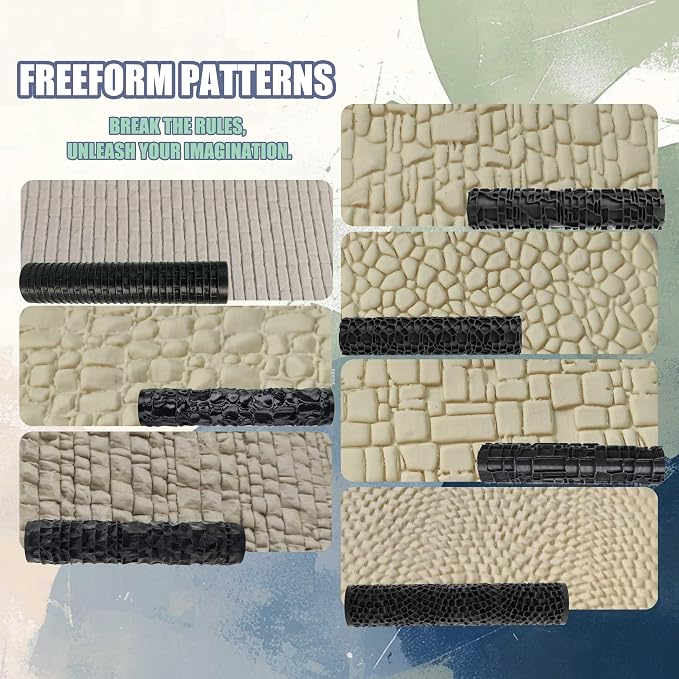 Texture Roller Set – 7-Pattern 3D-Printed Miniature Terrain Rollers - Image 2