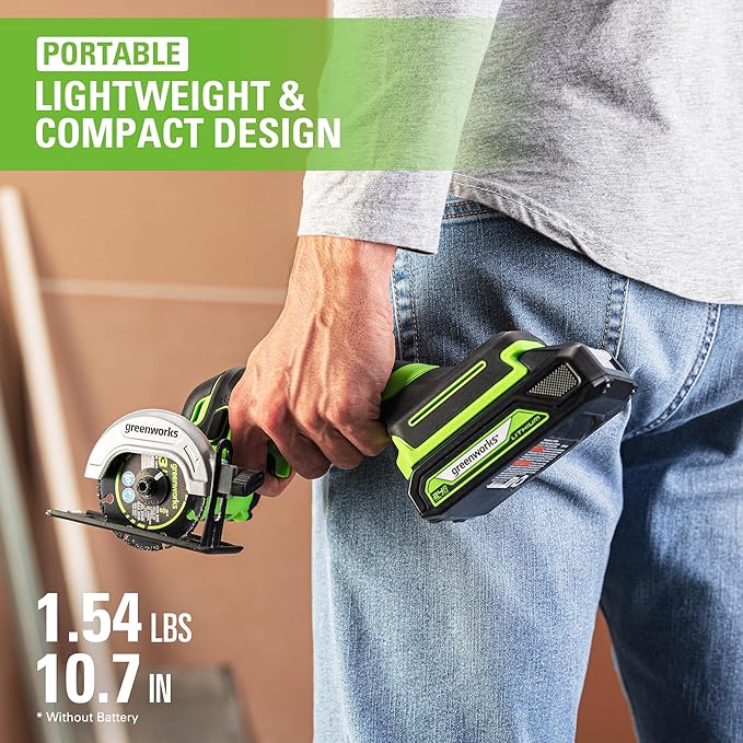 Greenworks 24V Brushless Cordless Compact Cut-Off Tool Bare Tool, With Extra 3 in. Cut-Off Wheels (3-Pack)