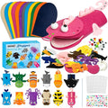 WATINC 12Pcs Hand Puppet Making Kit, Art Craft Felt Sock Puppet Toys, Creative by WATINC