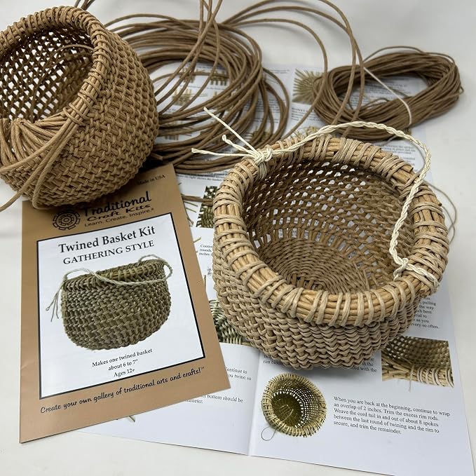 Traditional Craft Kits Twined Basket Weaving Kit, Gathering Style | DIY Basket - Image 6