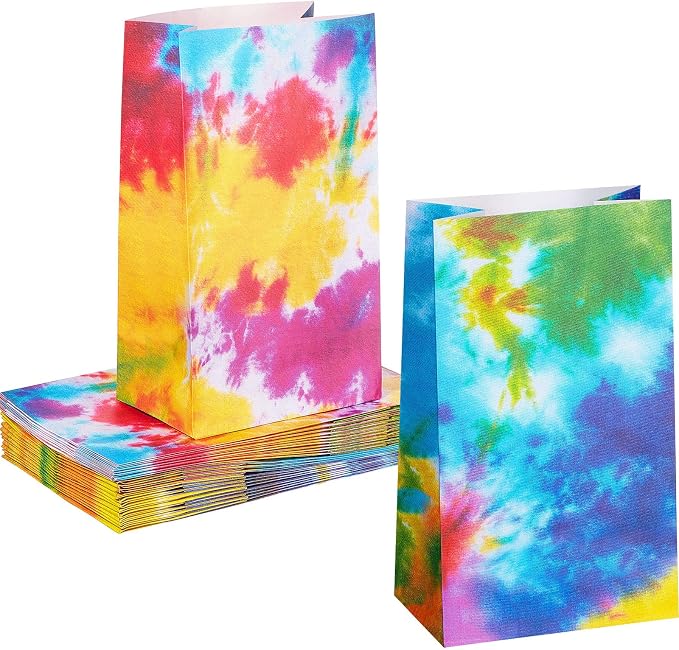 Zonon Tie Dye Paper Bags, Goody Bags by Zonon