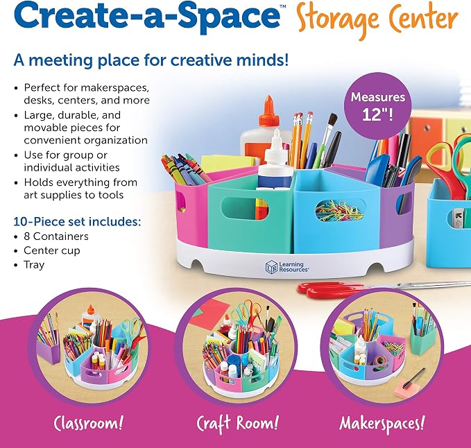 Learning Resources Create-a-Space Storage Center Pastel - Image 8