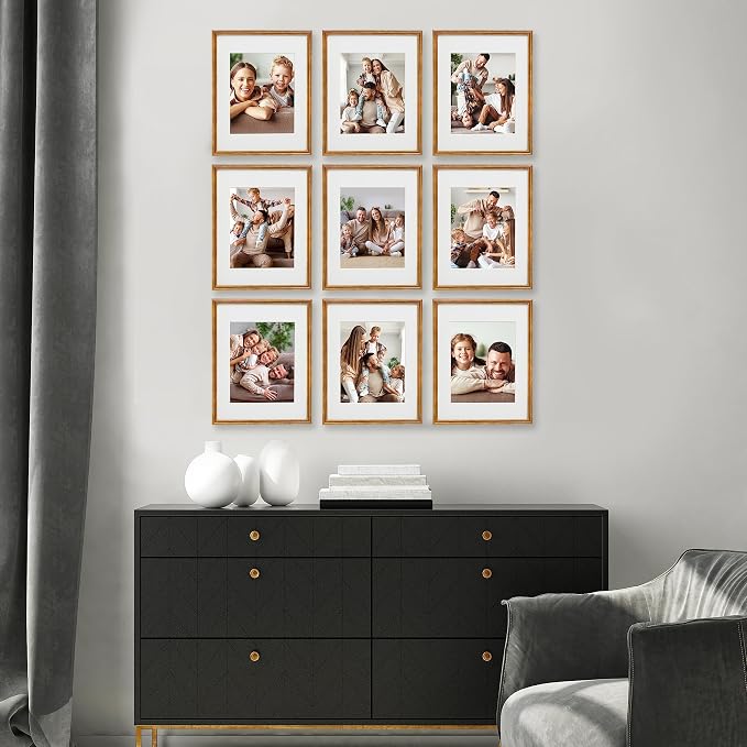 Sheffield Home 9 Piece Gallery Wall Frame Set, 11x14 Inch, Antique Bronze - Image 6
