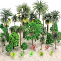 Skylety 35 Pcs Model Trees 6.3-1.2 Inch Mixed Miniature Trees Diorama Supplies by Skylety