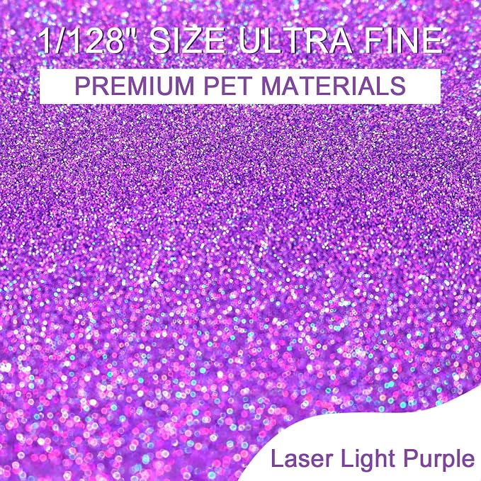 Ceya 3.8oz/ 110g Holographic Ultra Fine Glitter Powder Laser Light Purple - Image 2