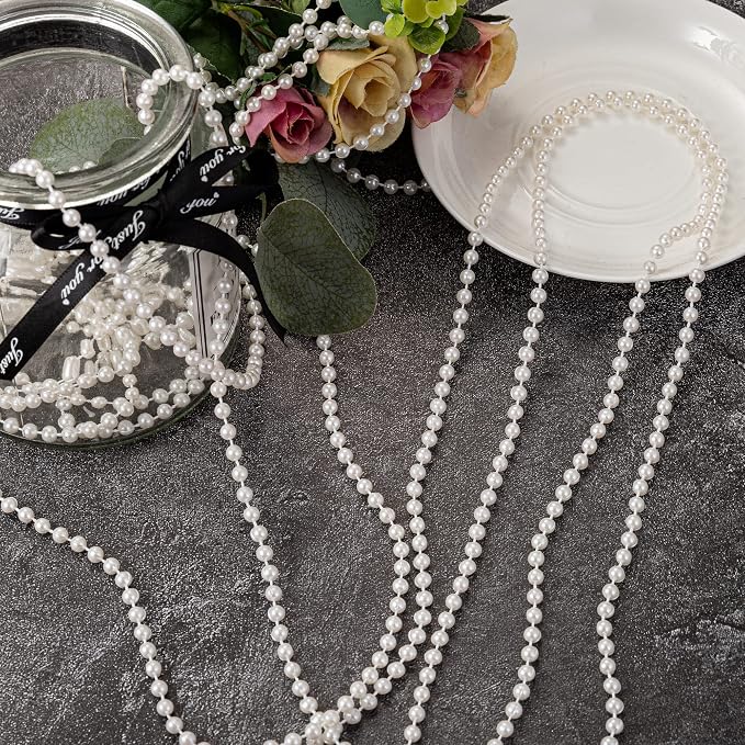 5mm Crafts Faux Pearl Beads Garland Pearl Bead Roll Strand of Pearls to - Image 7