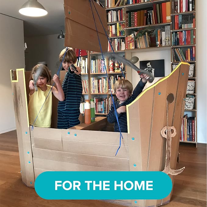 Makedo Explore | Upcycled Cardboard Construction Toolkit in Small Toolbox | - Image 5