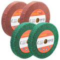 6 Inch Flap Wheel, Non-Woven Abrasive Polishing Wheel, 1 Inch Thickness, 3/4 Inch Arbor, for Bench Grinder (Assorted Grit240 Grit320)