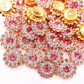 14mm 150pcs Crystals Rose Red Glass Gems Sew on Rhinestones, Metal Base Claw by Unknown