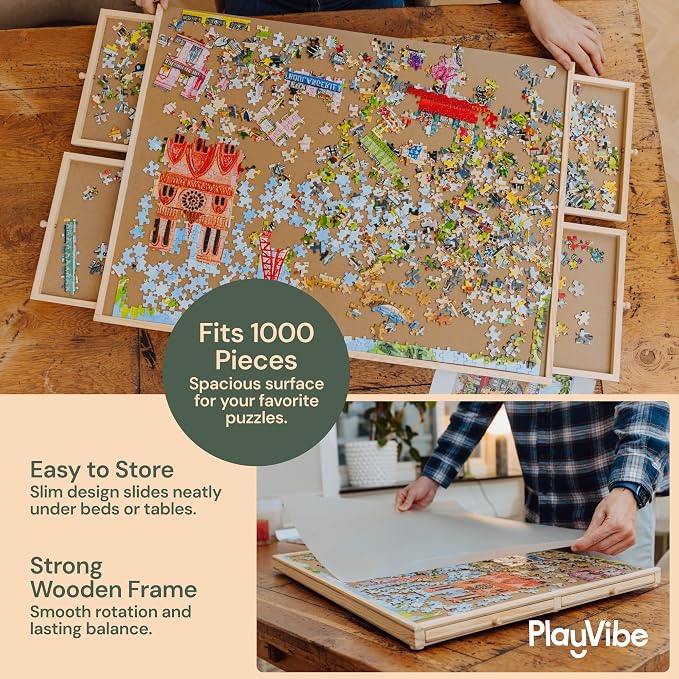 PlayVibe 1000 Piece Puzzle Board - Image 3