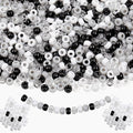 Black White Pony Beads 1000 Pcs Beads by KAKW
