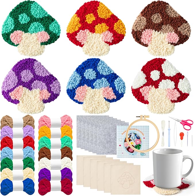 WATINC Punch Needle Coaster Kit by WATINC