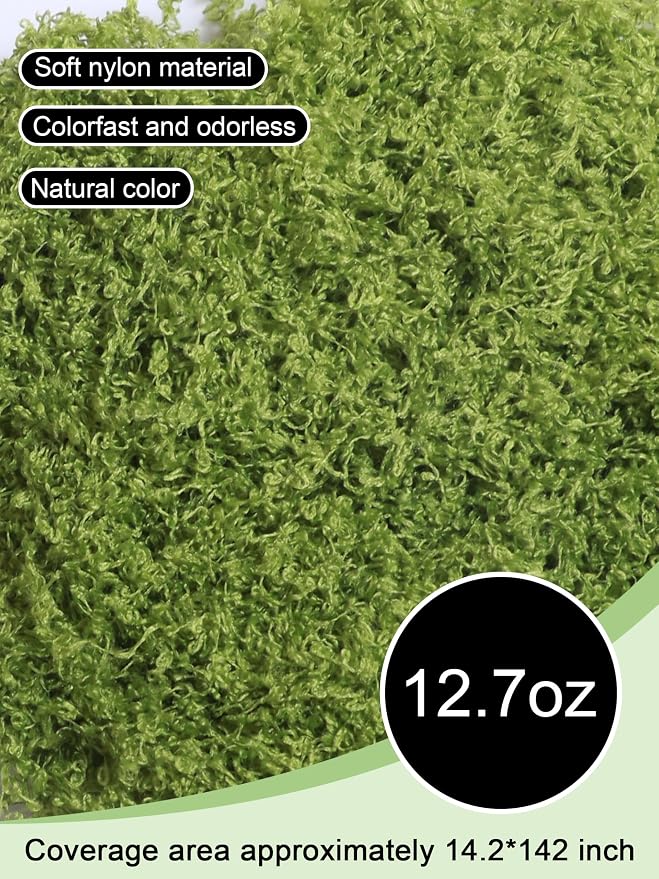 12.7oz Light Green Fake Moss Artificial Floral Moss Greenery Faux Plant - Image 2
