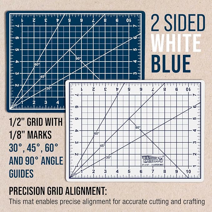 U.S. Art Supply 9" x 12" Self-Healing Cutting Mat 5-Ply - Image 3