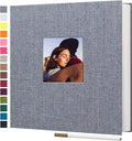potricher Large Photo Album Self Adhesive 3x5 4x6 5x7 8x10 10x12 Pictures Linen by potricher