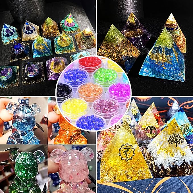 12 Box Transparent Crushed Glass Craft Glitter - Image 3