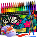 ARTISTRO 36 Fabric Markers for Clothes and Textiles – Permanent No-Bleed Fabric by ARTISTRO