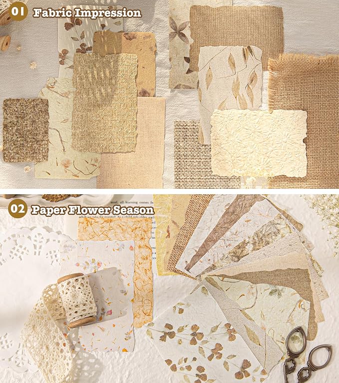 168Pcs Textured Scrapbook Paper Kit - Image 5