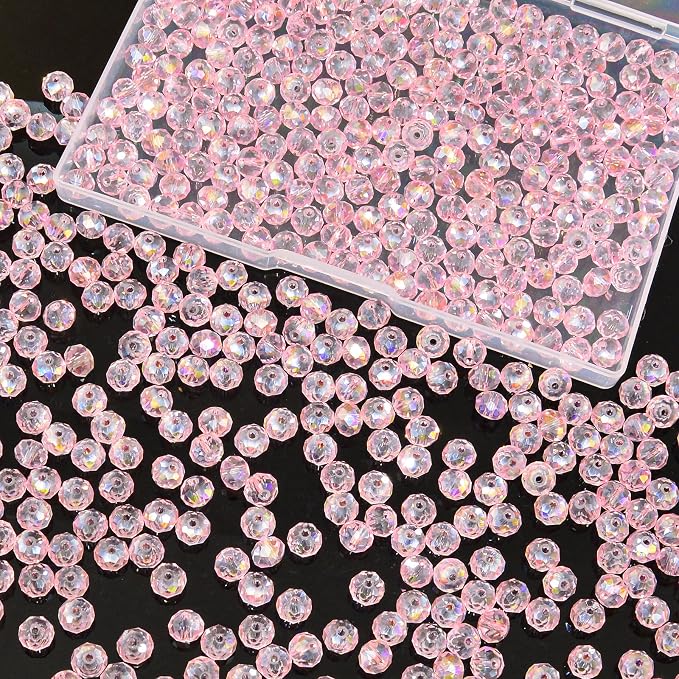 460Pcs 8mm Crystal Glass Beads for Jewelry Making Beads for Bracelets Necklace by Laopottbeads