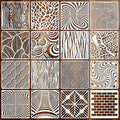 Geometric Texture Stencils for Crafts Reusable 16Pcs Stencils | DIY Art by Unknown