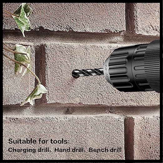 10-Piece 5/16“ Masonry Drill Bits for Tile Glass Ceramic Wall Brick Stone Soft-Metal Wood, 5/16 Inch Concrete Drill Bits Cement Drill Bit Set, 3-Flat Shank, YG8 Carbide Tungsten Steel Alloy Tip 8mm