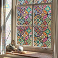 JiffDiff Window Privacy Film Frosted Glass Stain Stickers Boho Decorative by wallpaper