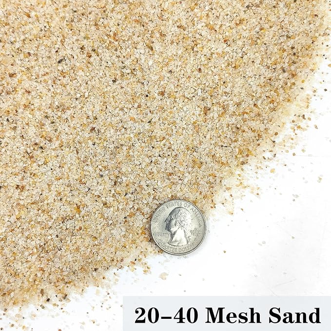 YISZM Aquarium Sand, 20lbs Beige Fish Tank Sand, Aquarium Gravel Substrate - Image 3