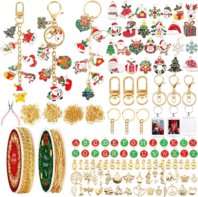 Namifin 374 Pcs Christmas Keychain Making Kit by NAMIFIN-FORYOURBEAUTYLOVE
