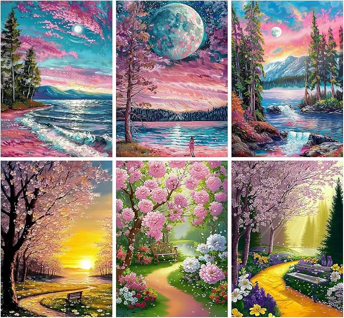 Leatrice 6 Pack Landscape Diamond Painting Kits by Leatrice20240713