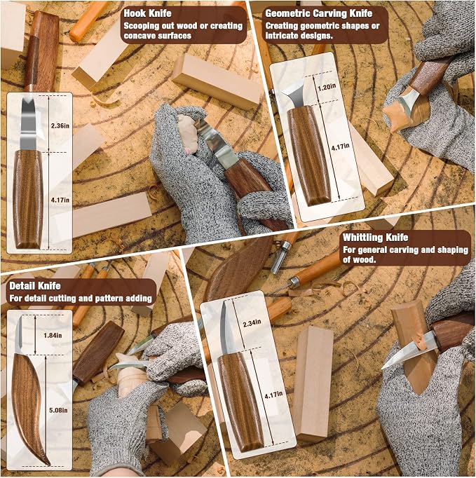 Wood Carving Kit, Whittling Kit DIY Hobbies - Image 4