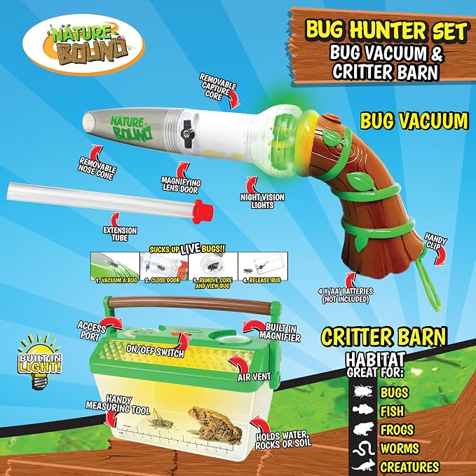 Nature Bound Bug Catcher Toy, Eco-Friendly Bug Vacuum, Catch and Release - Image 3