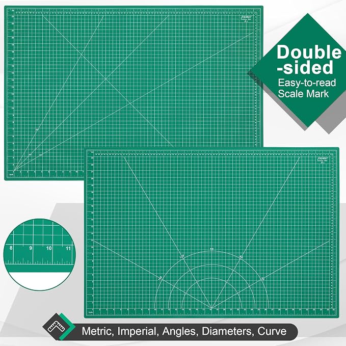 Density-upgraded 24" x 36" Large Self Healing Sewing Mat, Idemeet Rotary - Image 2
