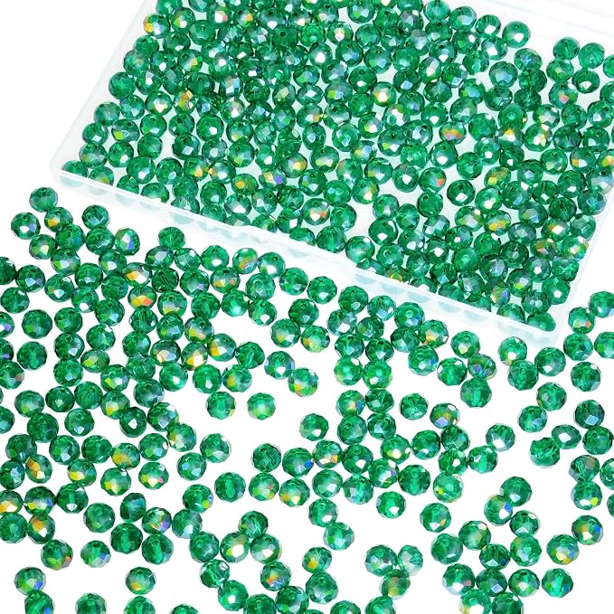 460Pcs 8mm Crystal Glass Beads for Jewelry Making Beads for Bracelets Necklace by Laopottbeads