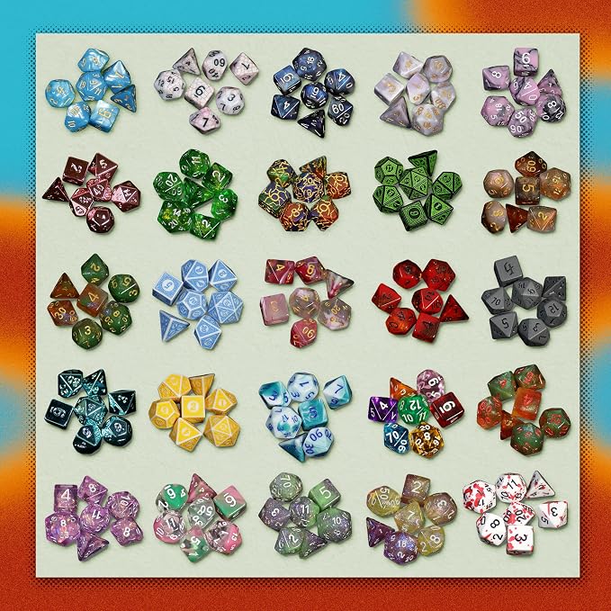 1985 Games Mystery Dice, DND Dice Set of 7 Polyhedral Dice, Wide Range of - Image 2